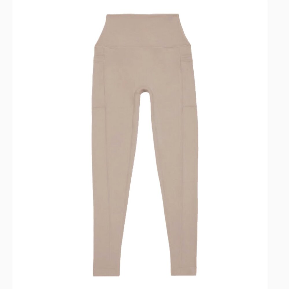 SET Active High-Waist Cargo Leggings in Beige